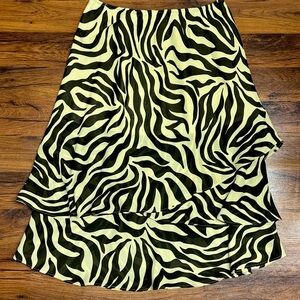 Vintage Vanity Fair Zebra Print Skirt Size 12